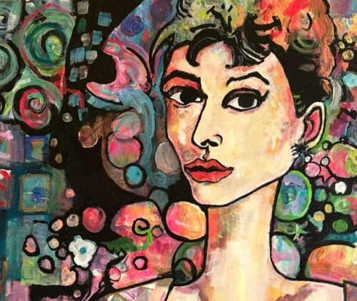 Close up on Audrey’s face