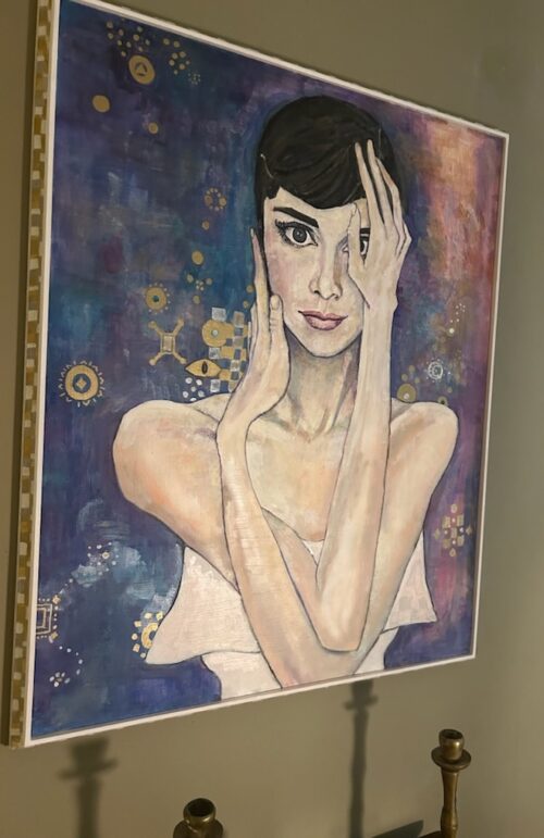 Audrey Hepburn portrait painting